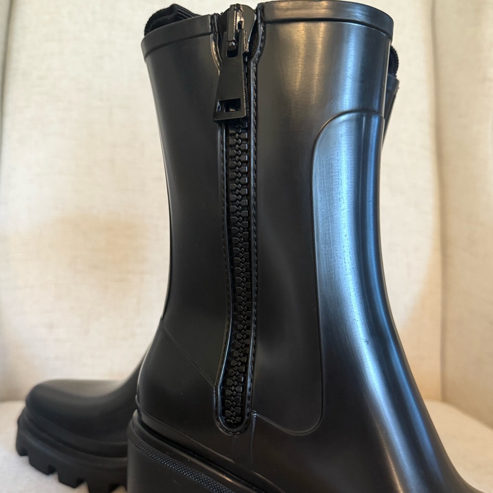 Moncler Black Loftgrip Rain Boots - Picture 7 of 13